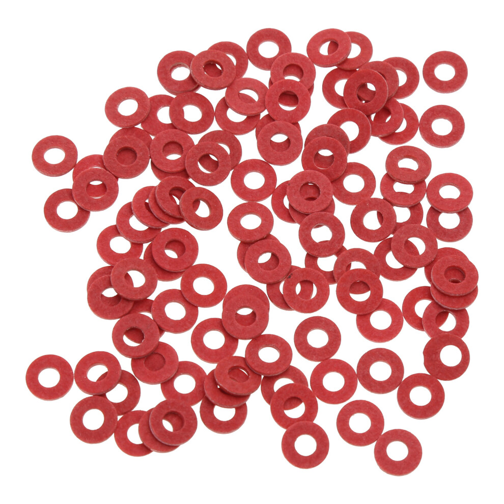 100Pcs Fiber Washer Insulation Washer Flat Washer Assortment Red 7704000101783