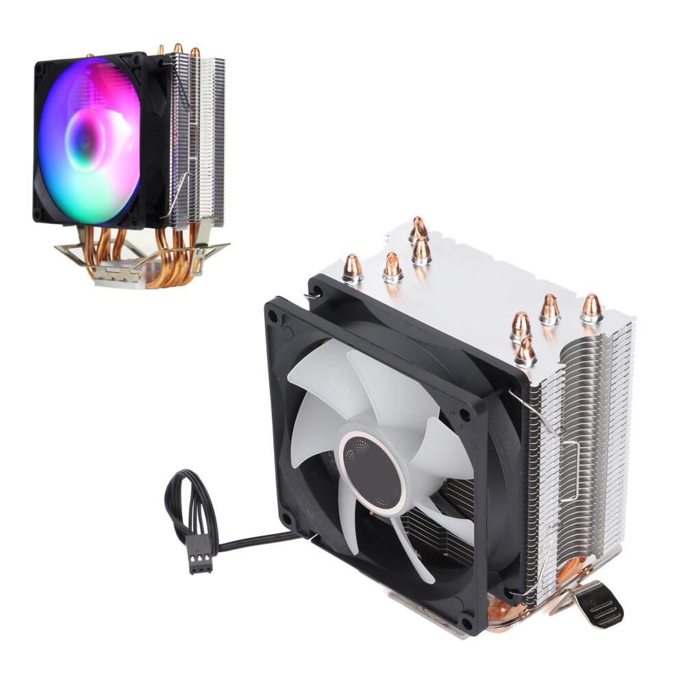 Rgb 90Mm Cpu Cooler Fan 3Pin Noiseless 4 Heatpipes 20Db 7661357978867
