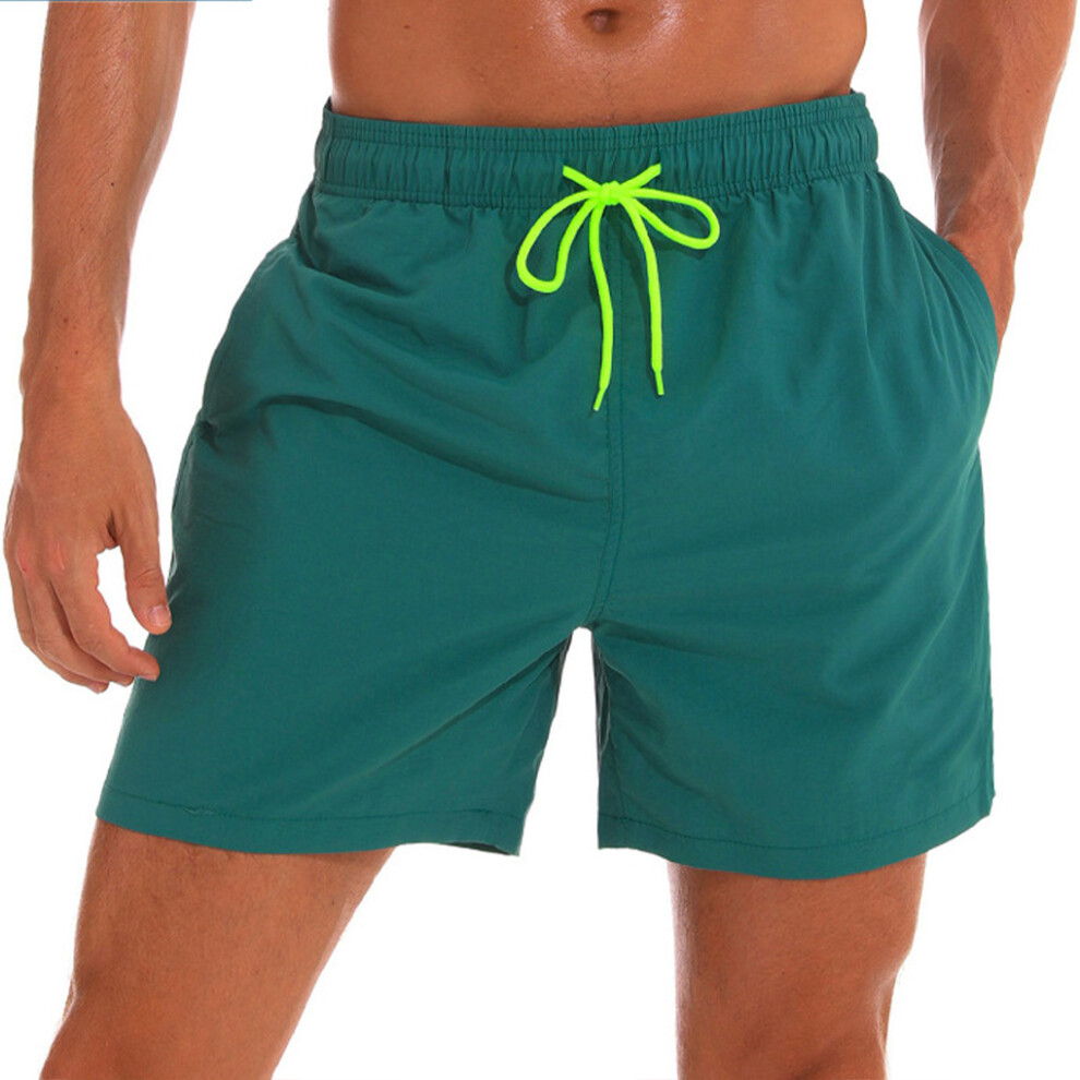 (Green, L) Men Beach Shorts Running Casual Sports Pants Lace Up Sweatpants-image-OPC-PMR785P-NEW