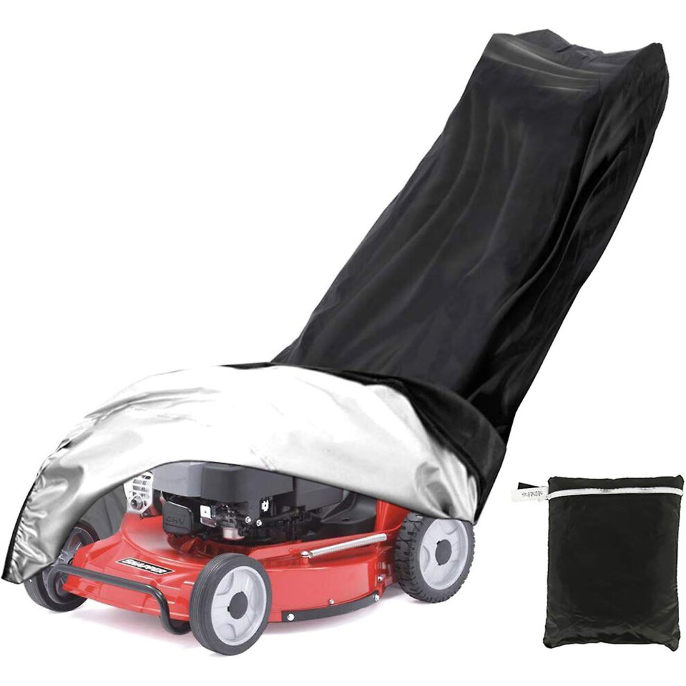 Kikidex (As Show, One Size) Waterproof And Dustproof Lawn Mower Cover In 210D Polyester With Drawstring And Storage Bag (193 X 63.5 X 112 Cm)