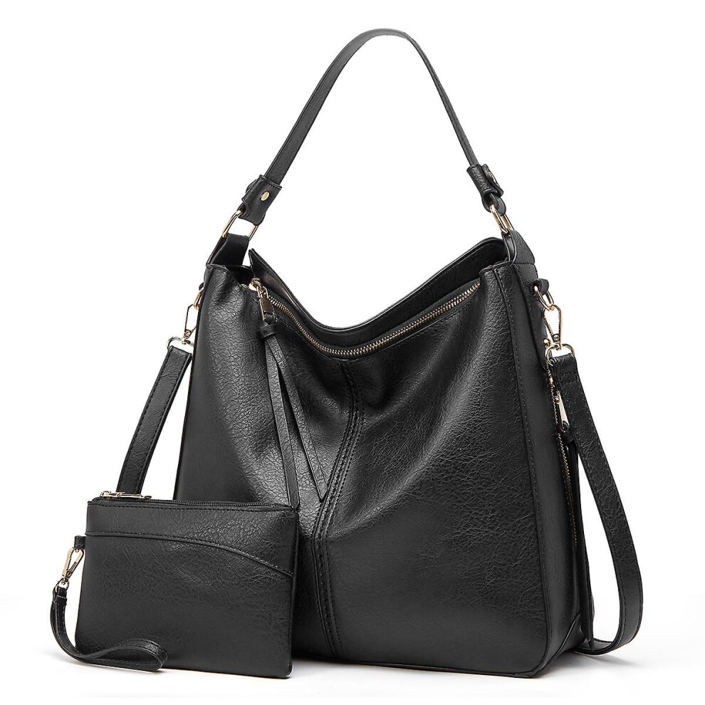 Kikidex (As Show, One Size) Women's Faux Leather Handbag With Tassel Tote Bag Gold