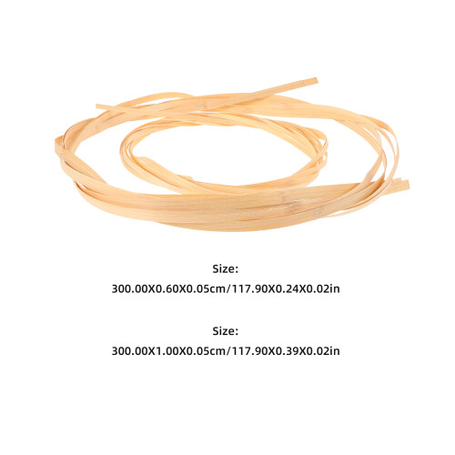 4Ud Cintas De Bambú Beige Flexibles Para Cestas Y Manualidades 1
