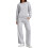 Women's two-piece tracksuit includes a sweatshirt and-Gray M 1