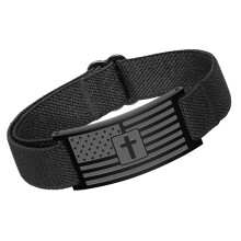 Religious Stainless Steel Crosses Bracelet With American-Type A