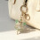 6Pcs Delicate Angel Keychain Set Rhinestones Decorations-Blue 5