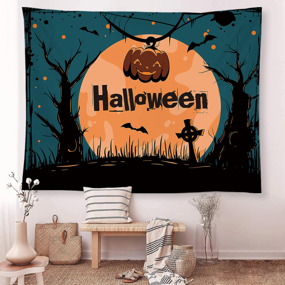 Kikidex (As Show, One Size) 59*78 Inch Halloween Photography Background Scary Background Halloween Party Decoration