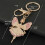 6Pcs Delicate Angel Keychain Set Rhinestones Decorations-Blue 4