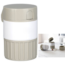 4-in-1 Medicine Splitter Box with Stainless Steel Blade, Portable Home & Travel Organizer