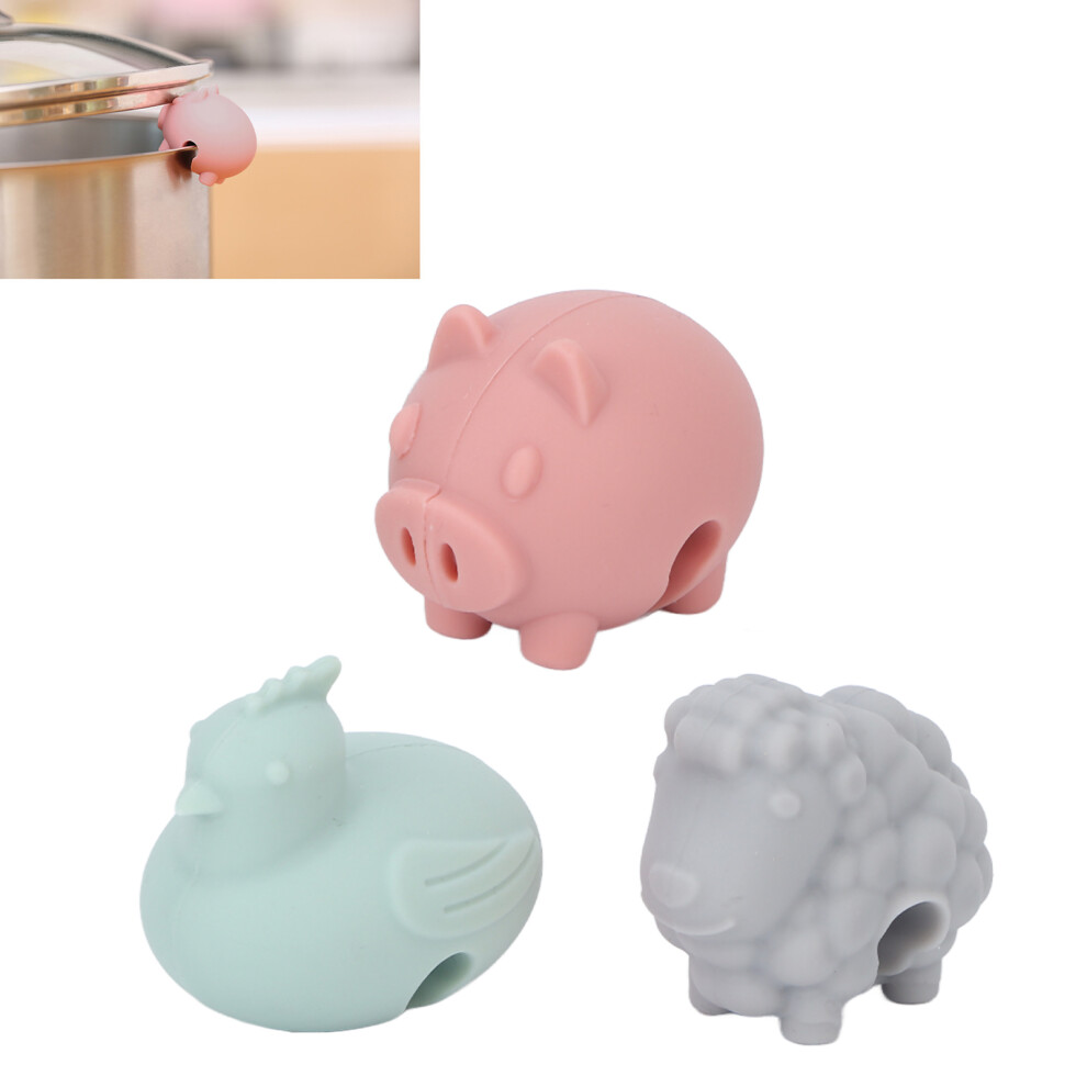 Silicone Pot Lid Lifters 3pcs - Prevent Water Overflow & Free Your Hands