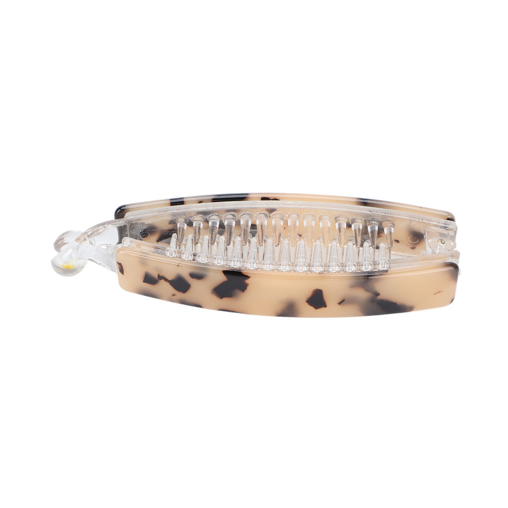 Beige Tortoiseshell Hair Claw Banana Clip - Smooth & Nonslip Design