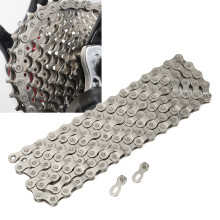 LeBycle 9 Speed Bicycle Chain 116 Links Carbon Steel Silver Plated