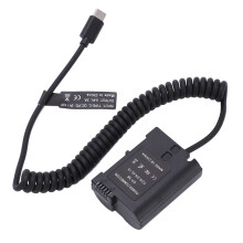 Vollständig dekodierte Type-C Dummy-Batterie Powerbank für Nikon Z6II D850 8,4V, 35-90cm Springkabel
