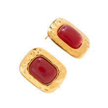 Boucles d'oreilles modernes de forme irrégulière,-JDE0108038