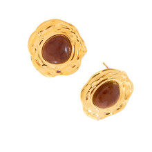 Boucles d'oreilles en résine dépareillées à la mode-JDE0108037