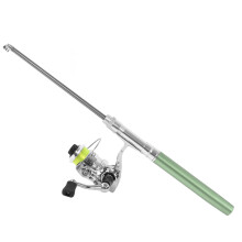 Portable Green Mini Pen Shape Fishing Rod & Reel Combo, 94cm