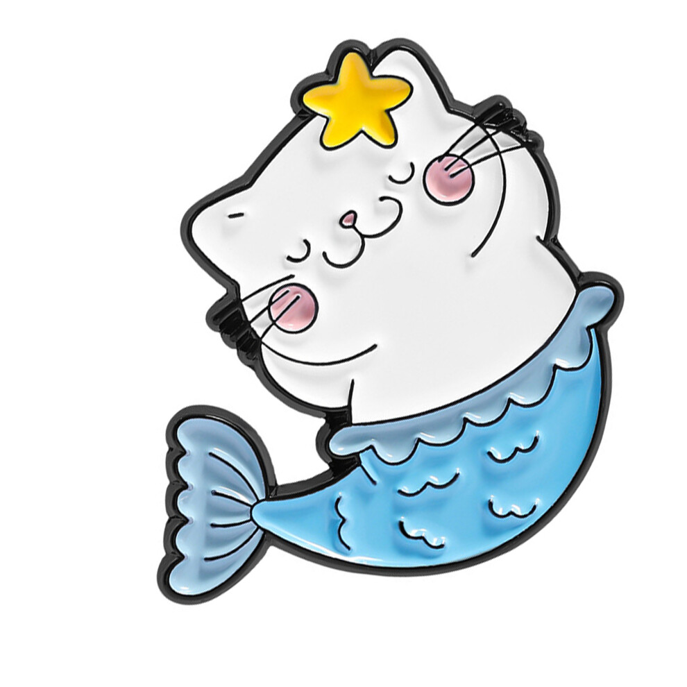 Animal Jewelry Pin Lovely Cats Mermaids Brooch For-QHXZ4962