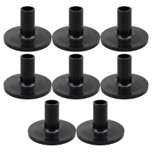 Cymbal Sleeves Plastic With Flange Base, 8-Piece Set, For Drum Set, Black Cymbal Stand Sleeves