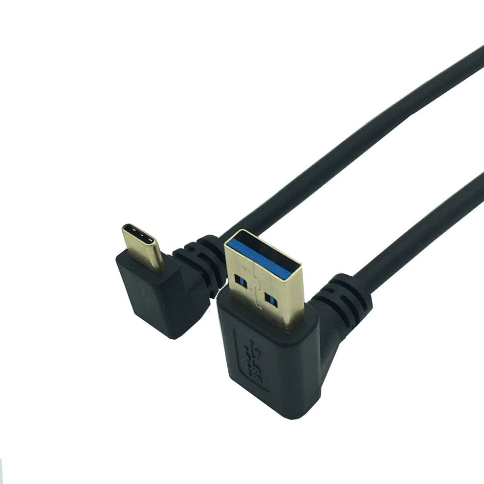 Angled Usb A To C Cable 30Cm Length Usb-C 90 Degree Plated Fast Charging Cord For Android Phone Ipad Tablet Laptop Gold 9339159997123
