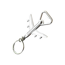 Double Purpose Plane Keychain Compact Bottle Opener Sturdy Alloy