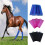 Mesh Fly Boot 4 Pack For Horse Loose Mesh Fly Boots Protective Leg Wraps Black 2