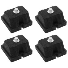 Rubber Vibration Dampers 4-Pack Heavy-Duty Anti-Vibration Pads With Bracket For Outdoor Condenser Units HVAC Reducer