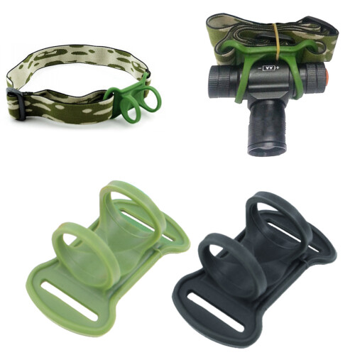 5Pcs Soft Elastic headlamps Stand Cycling Light Mount-Black 2