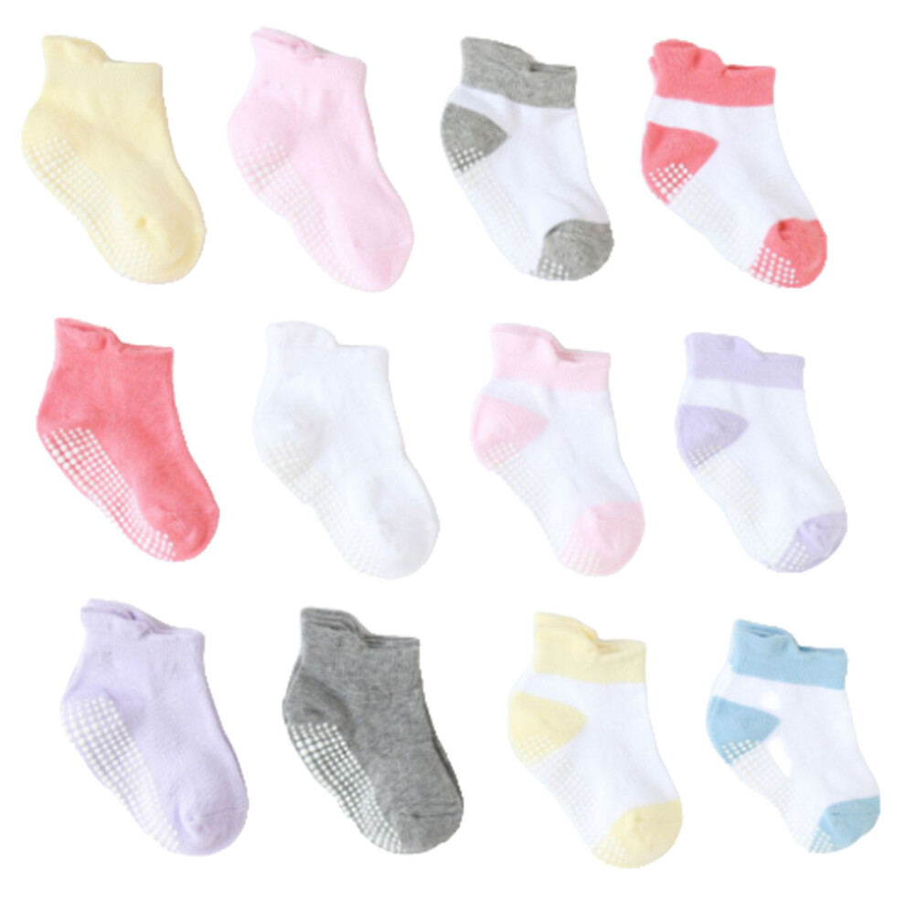 (pure mix color girl, 1214) 6 Pieces Kids Stockings Ankle Socks Comfortable Wearing Children-image-OPC-PMR6RBV-NEW