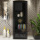 Creative Furniture Illume Display Cabinet 170cm - Black with Gloss Doors 1