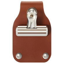 Pu Leather Horse Show Number Holder Clip Brown Belt Clip For Race Numbers Portable Price Tag Clip