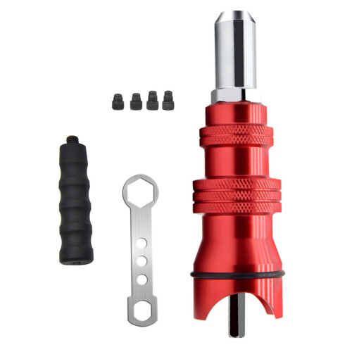 Professional Rivet Gun Cordless Rivet Drill Tool With Rivet Gun Adapter And Removable Handles For Processing Rivets