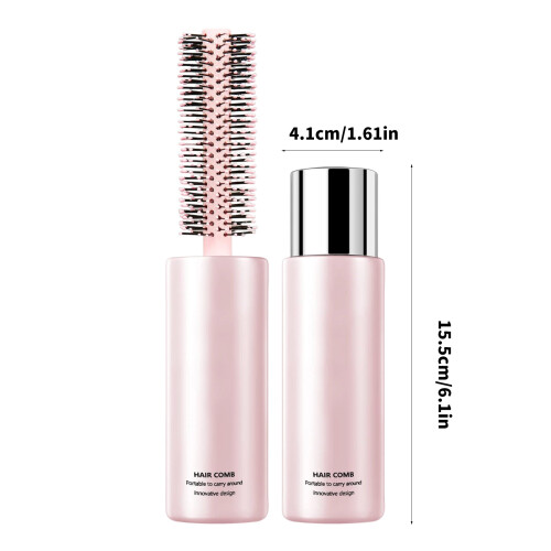 Efficient Hair Roller Brush For Fast Styling Silicone-Pink 1