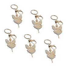 Sparkling Rhinestones Angel Girl Keychain Zinc Alloy-White