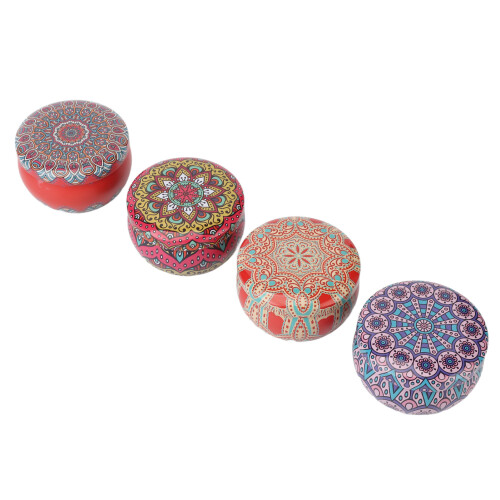 4-teiliges Aromatherapie-Kerzenset mit 2