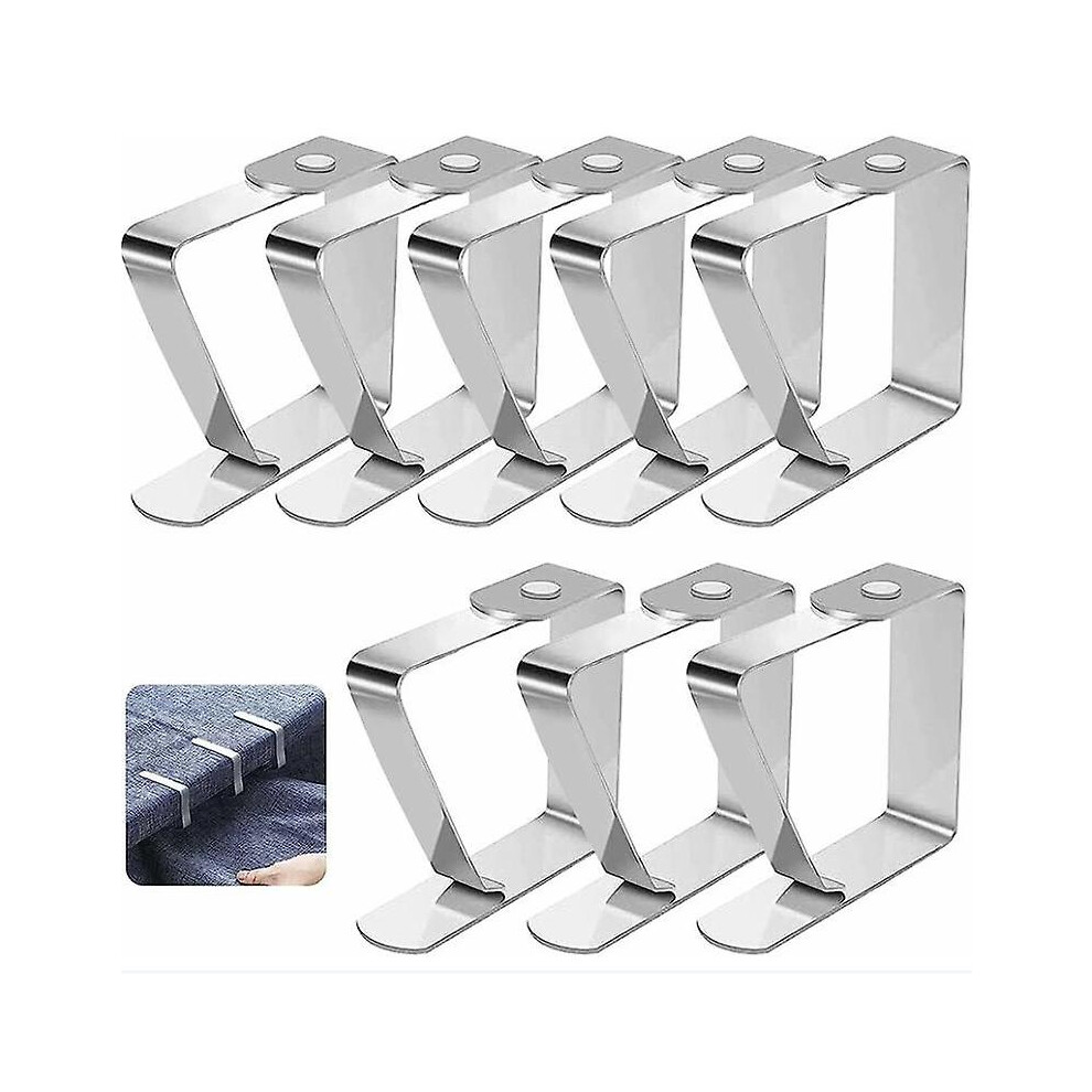 Kikidex (As Show, One Size) 8 Pieces Tablecloth Clip, Tablecloth Clip Outdoor Adjustable For Kitchen Office Restaurant Picnic Wedding Party 8X7cm