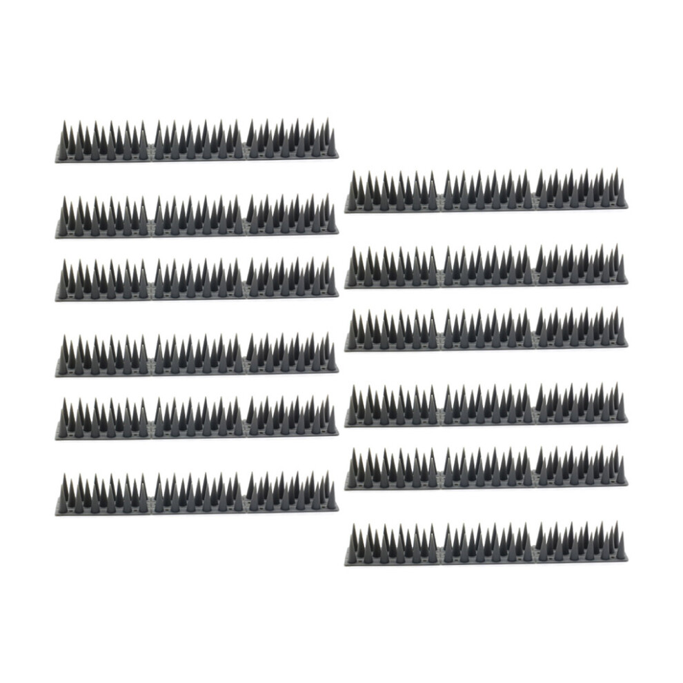 (Grey) 12 Pieces Animal Deterrent Climb Strips Garden Farm Animals Spike-image-OPC-PMR85NT-NEW