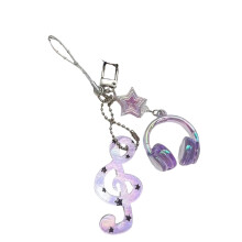 Modischer Schlüsselhalter mit Polka Dot Star Designs und-Lila