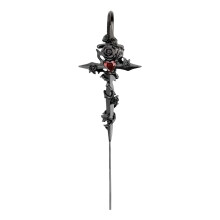 Rose Dornen Herz Ohrring Süße Coole Ohr Pin Piercing-Schwarz