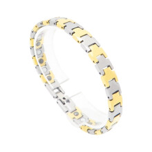 Bracelet unisexe réglable en acier tungstène, accessoire-doré