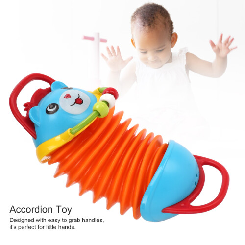 Mini jouet accordéon en ABS anneau de dentition multicolore 2