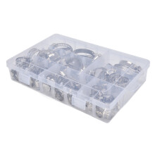 60Pcs Stainless Steel Hose Clamps Kit, 8-38mm Adjustable Tube Clips Set