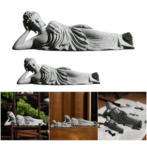 Reclining Buddhas Figurine Buddhas Statue for Home Office-S 1