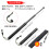 Black Telescopic Hiking Stick 64cm Foldable Anti-Slip Grip 8