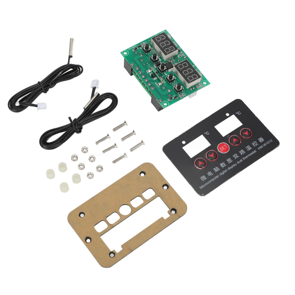 220V Digital Temperature Controller - Hww1012, Dual Relay Thermostat 4671357994609