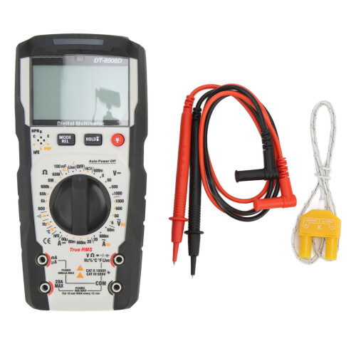DT-8908D High Precision 1000V Multimeter with LCD & IP67 Protection 1