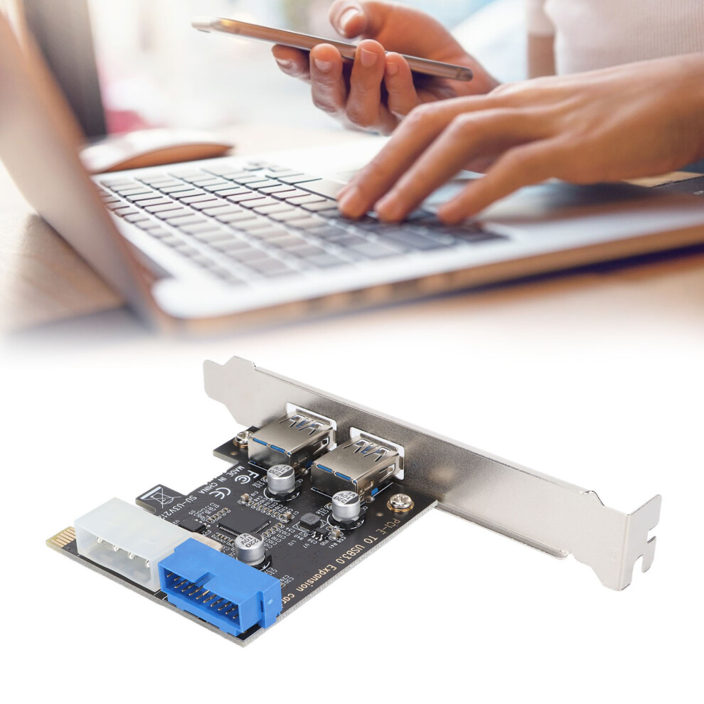 Usb3.0 Expansion Card 2-Port 5Gb/S Pcie Adapter With 19-Pin Connector 4251357996256