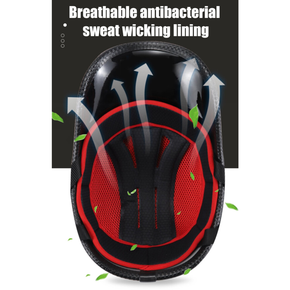 Retro Motorcycle Half Helmet, Abs Shell, Unisex, 500G 4331357997153