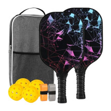 Paddle Set, Lightweight Fiberglass Paddle Ergonomic Grip, Safety-First Construction, Indoor & Outdoor Play, 7.8 x 15.67 In