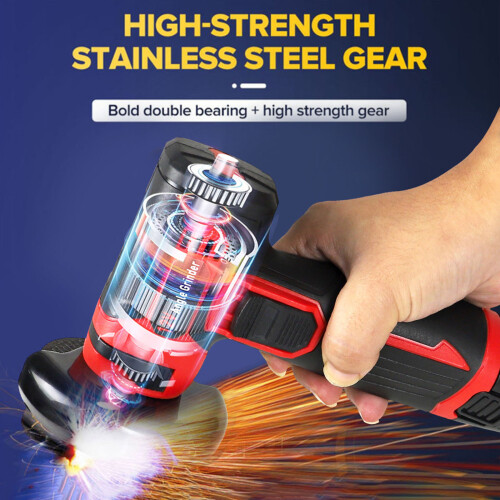 Mini Angles Grinder Rechargeable Grinding Tool Polishing-Yellow 2
