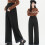 Classical Solid Color Maternity Pants Elastic-dark blue XXL 6