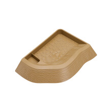 Turtles Bathing Bowl with Separate Feeding Area-brownish yellow